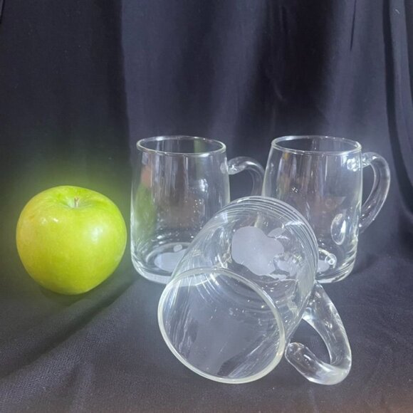 Rare Apple Logo Glass Beer Mug 16 Oz 1980 collectible computer - Picture 2 of 5